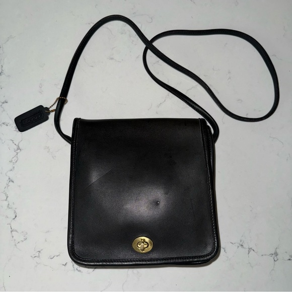 Vintage Coach Compact Pouch 9620 in Faded Navy/Black (Blavy) - Picture 1 of 9